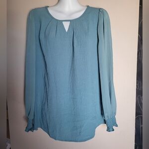 NEW Blooming Jelly Teal Blouse, Size Medium